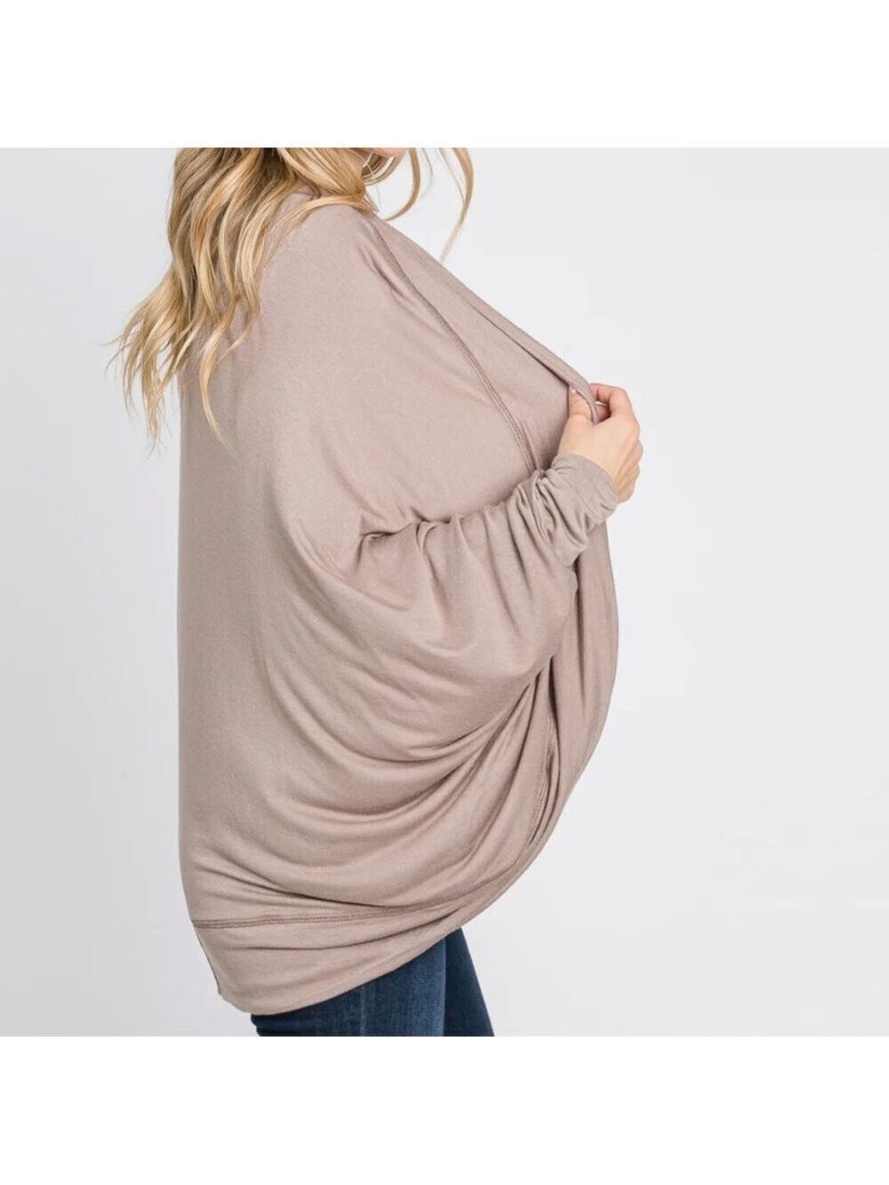 B’Leev Dolman Sleeves Circle Cardigan, Size L - Picture 3 of 5